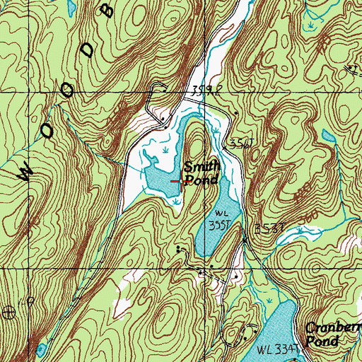 Topographic Map of Smith Pond, VT