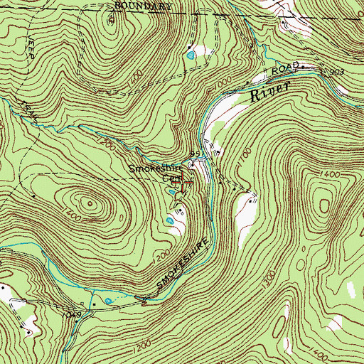 Topographic Map of Smokeshire Cemetery, VT