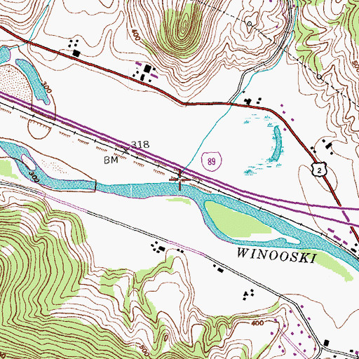 Topographic Map of Snipe Island Brook, VT