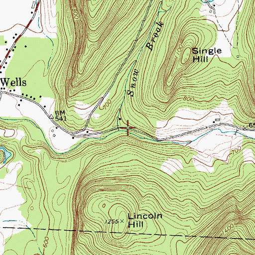 Topographic Map of Snow Brook, VT