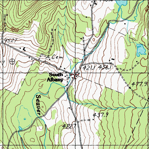Topographic Map of South Albany, VT