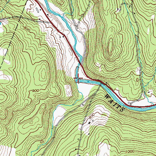 Topographic Map of South Branch Waits River, VT