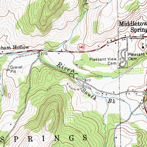 Topographic Map of South Brook, VT