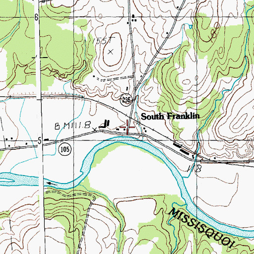 Topographic Map of South Franklin, VT