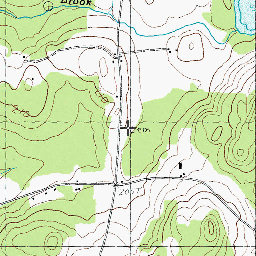 Topographic Map of South Franklin Cemetery, VT