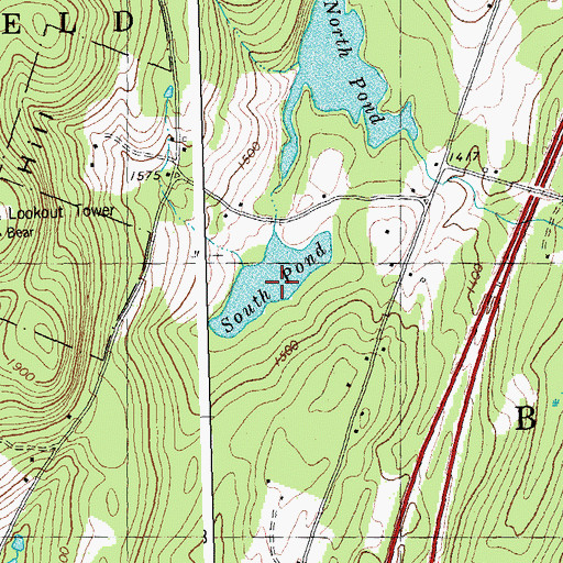 Topographic Map of South Pond, VT