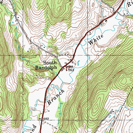 Topographic Map of South Randolph, VT