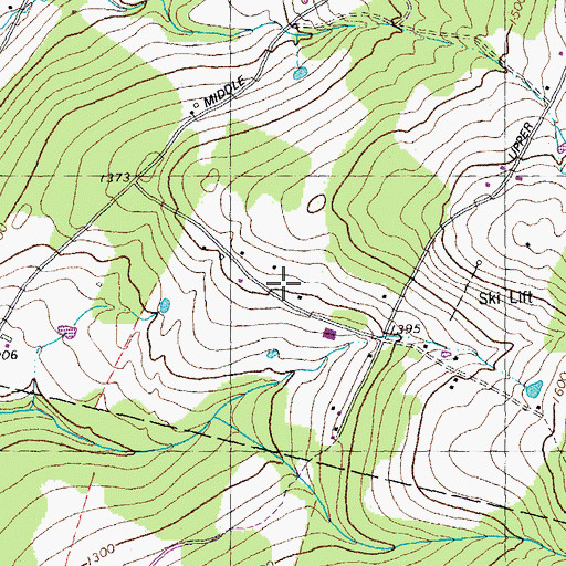 Topographic Map of South School, VT