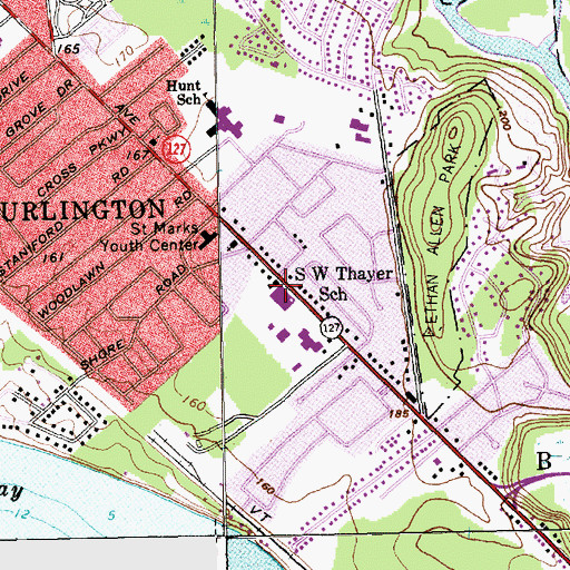 Topographic Map of South West Thayer School, VT