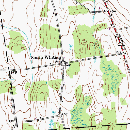 Topographic Map of South Whiting School, VT