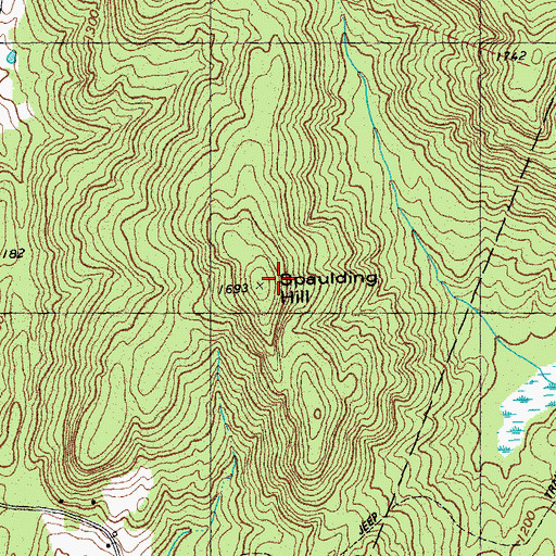 Topographic Map of Spaulding Hill, VT