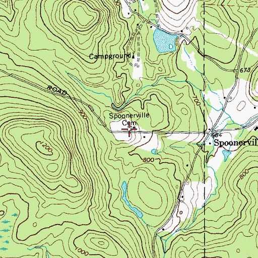Topographic Map of Spoonerville Cemetery, VT