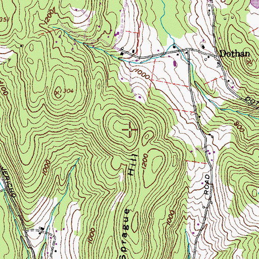 Topographic Map of Sprague Hill, VT