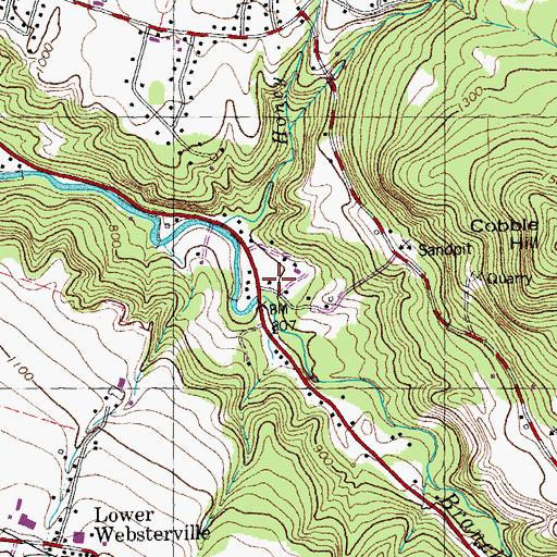Topographic Map of Springhouse School, VT