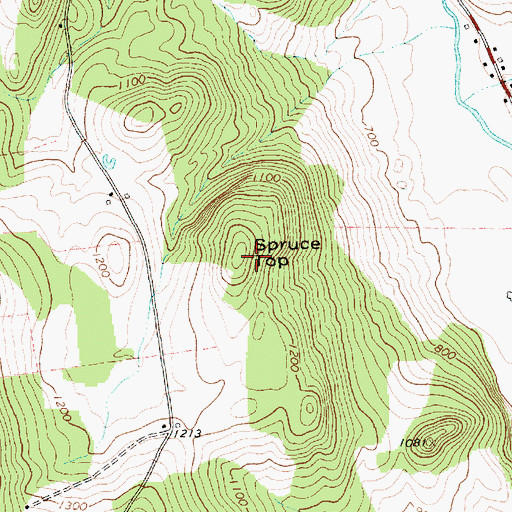Topographic Map of Spruce Top, VT