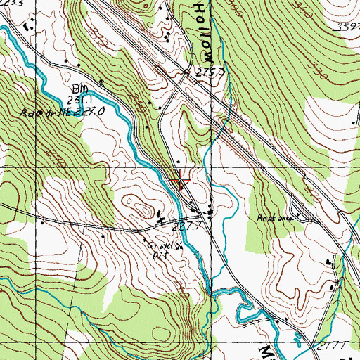 Topographic Map of Squabble Hollow School, VT