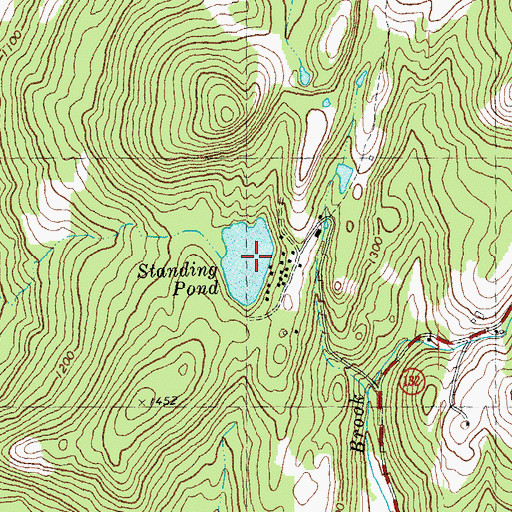 Topographic Map of Standing Pond, VT