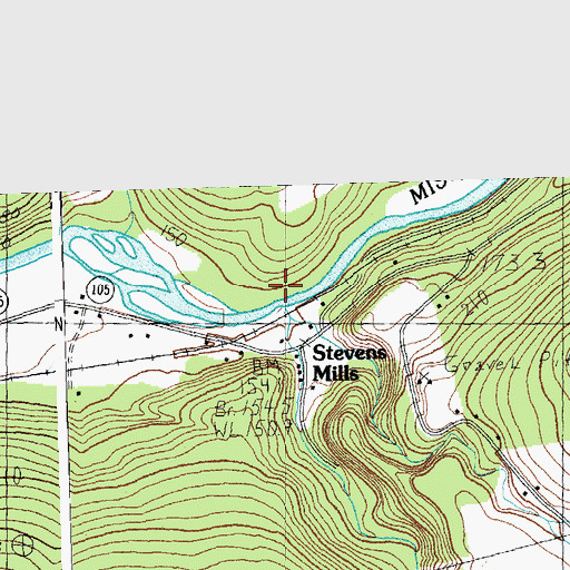 Topographic Map of Stanhope Brook, VT