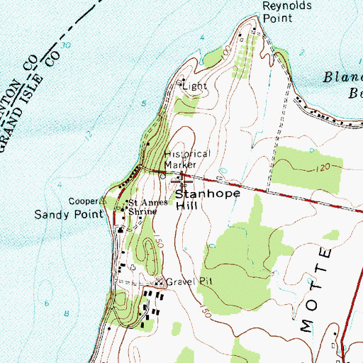 Topographic Map of Stanhope Hill, VT