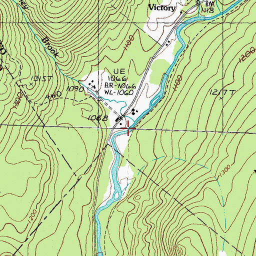 Topographic Map of Stanley Brook, VT