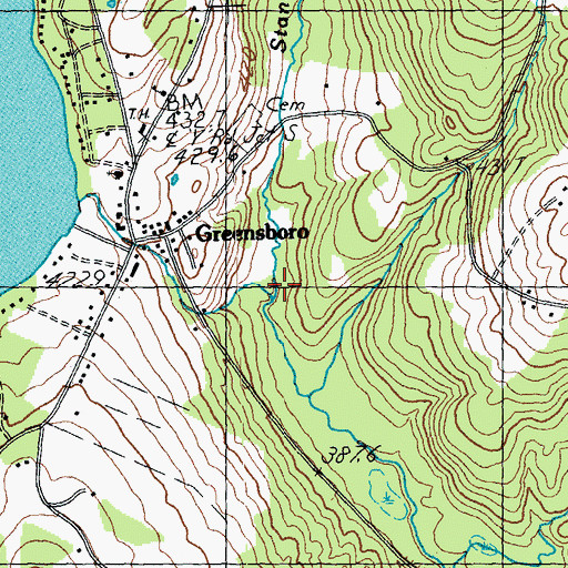 Topographic Map of Stanley Brook, VT