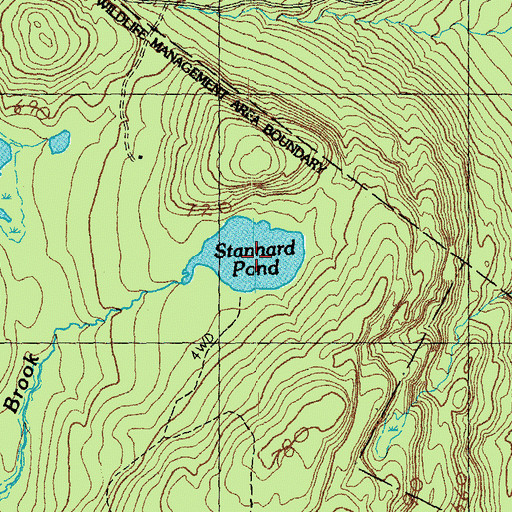 Topographic Map of Stannard Pond, VT