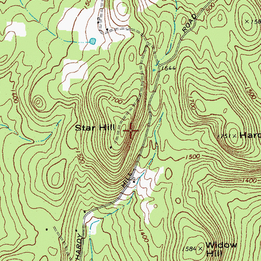 Topographic Map of Star Hill, VT