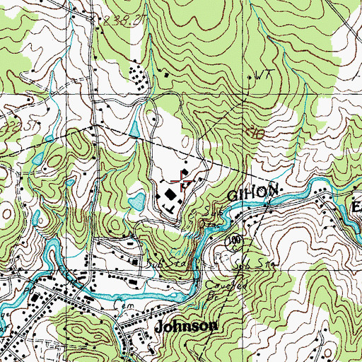 Topographic Map of Johnson State College, VT