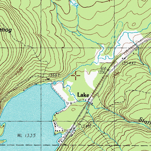 Topographic Map of Station Brook, VT