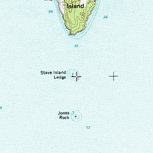 Topographic Map of Stave Island Ledge, VT