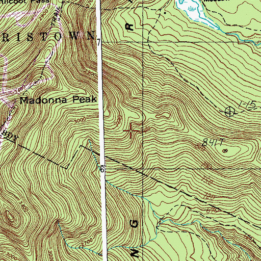 Topographic Map of Sterling Range, VT