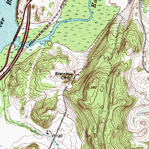 Topographic Map of Sternes Cemetery, VT