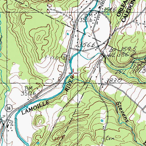 Topographic Map of Stevens Brook, VT