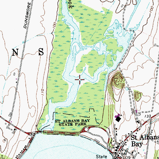 Topographic Map of Stevens Brook, VT