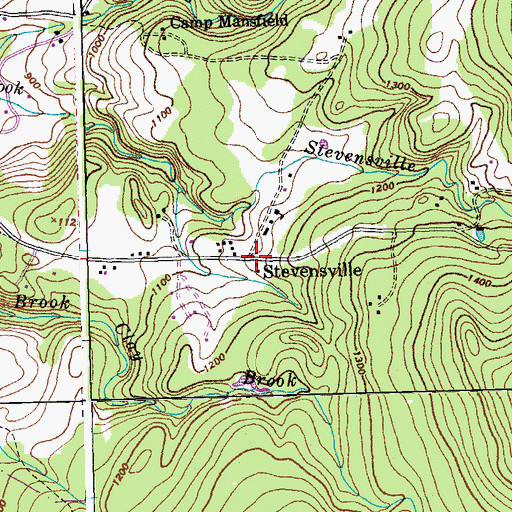 Topographic Map of Stevensville, VT