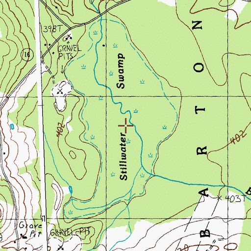 Topographic Map of Stillwater Swamp, VT