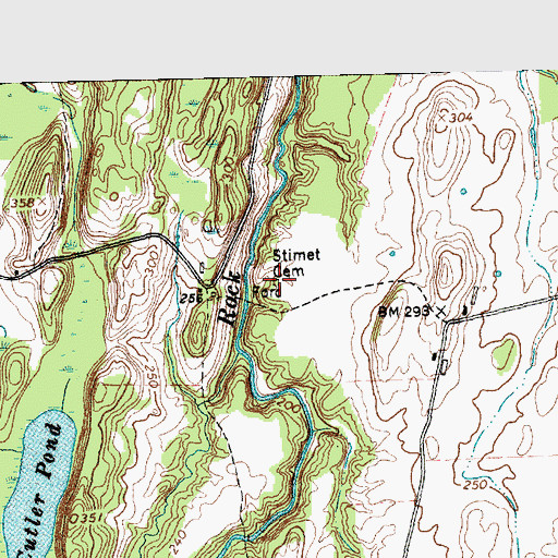 Topographic Map of Stimet Cemetery, VT