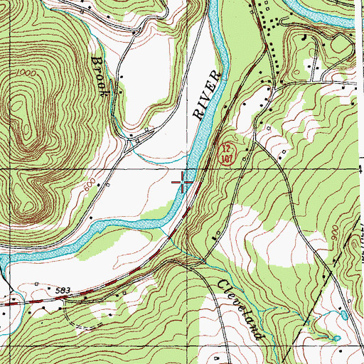Topographic Map of Stoddard Brook, VT