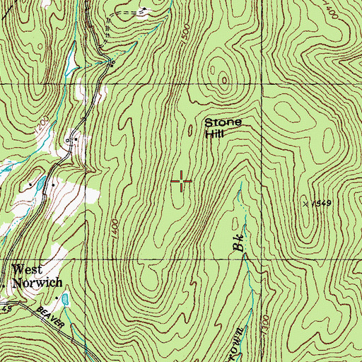 Topographic Map of Stone Hill, VT