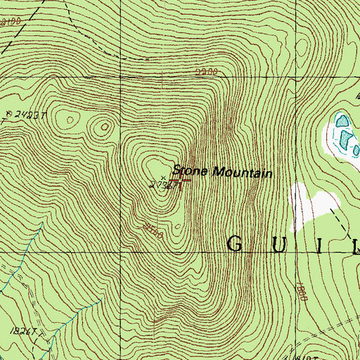 Topographic Map of Stone Mountain, VT