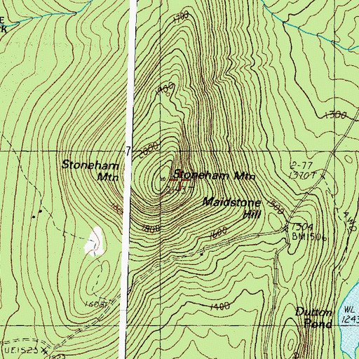 Topographic Map of Stoneham Mountain, VT