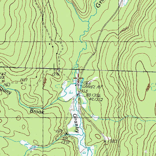 Topographic Map of Stony Brook, VT