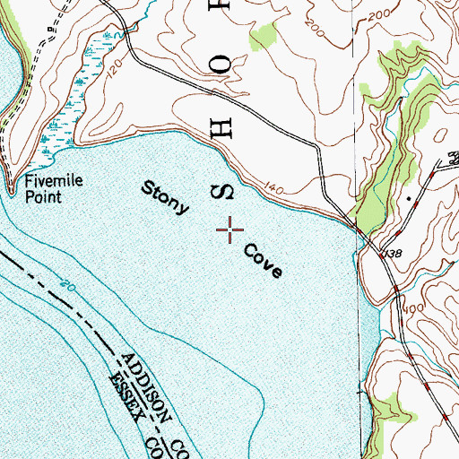 Topographic Map of Stony Cove, VT