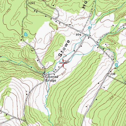Topographic Map of Stowe Hollow, VT