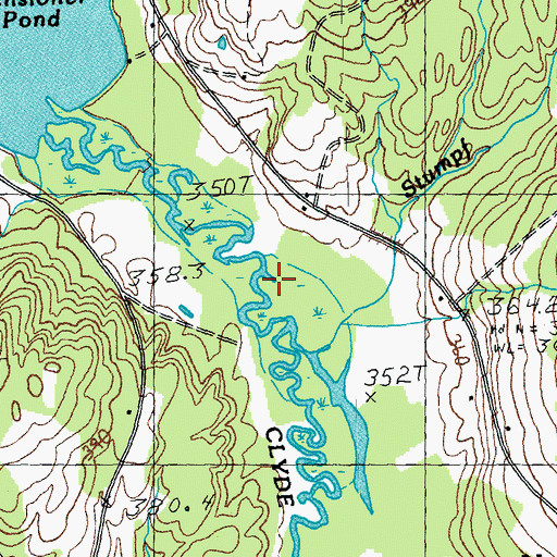 Topographic Map of Stumpf Brook, VT