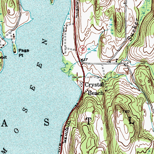 Topographic Map of Sucker Brook, VT