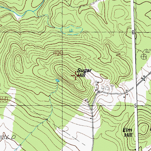 Topographic Map of Sugar Hill, VT