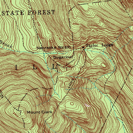 Topographic Map of Sugarloaf, VT