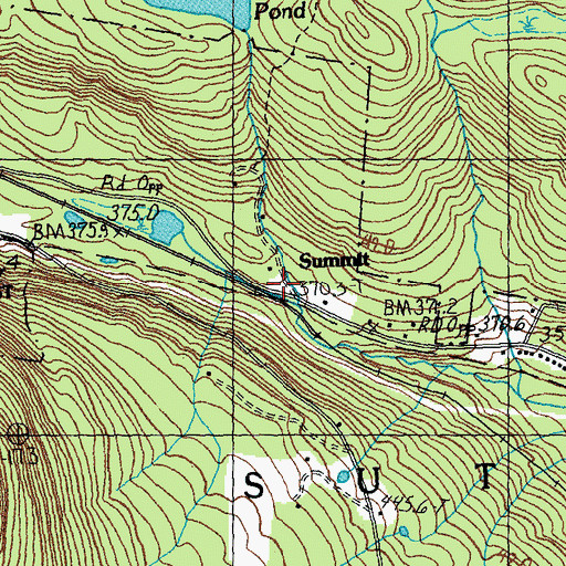 Topographic Map of Sunmit, VT