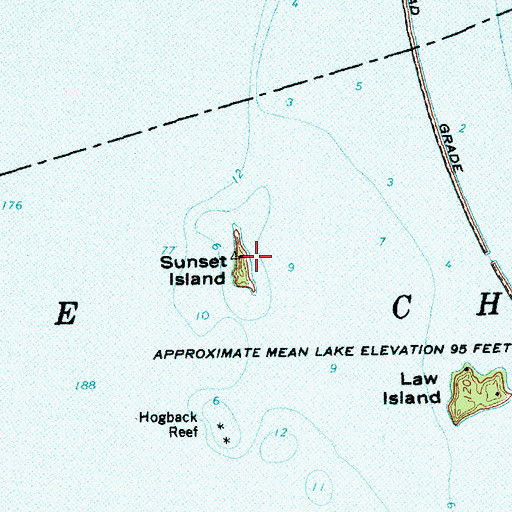 Topographic Map of Sunset Island, VT